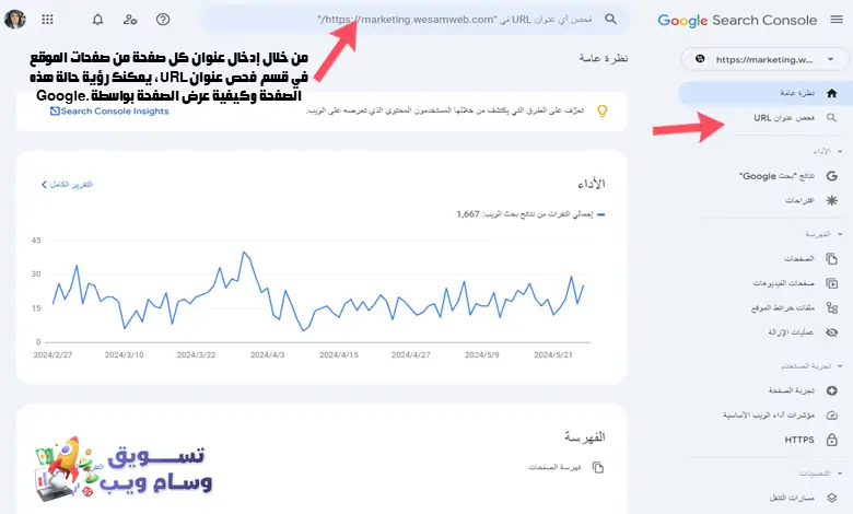 فحص عنوان URL