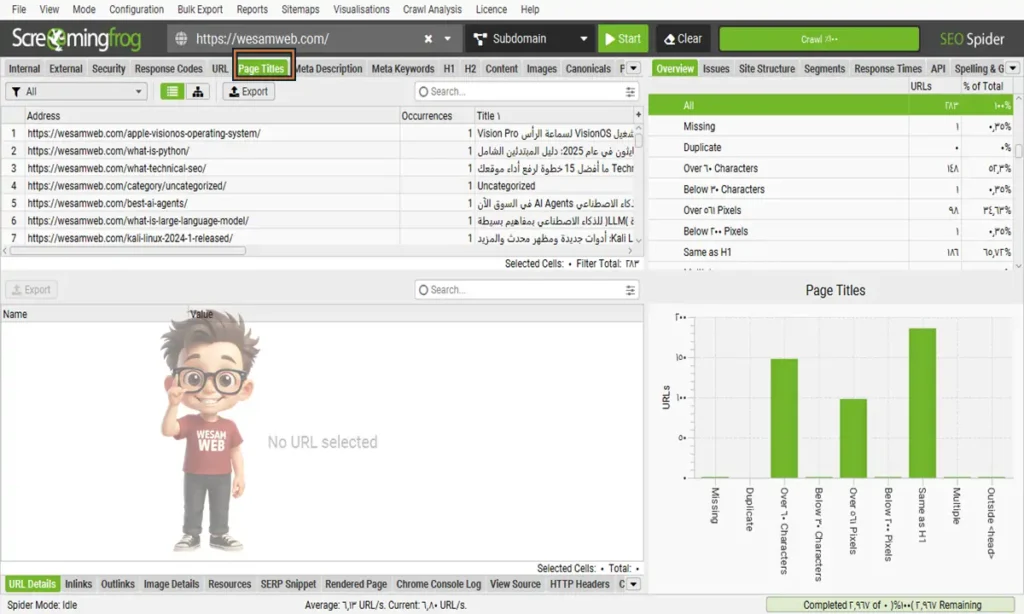 عناوين الصفحات (Page Titles)
