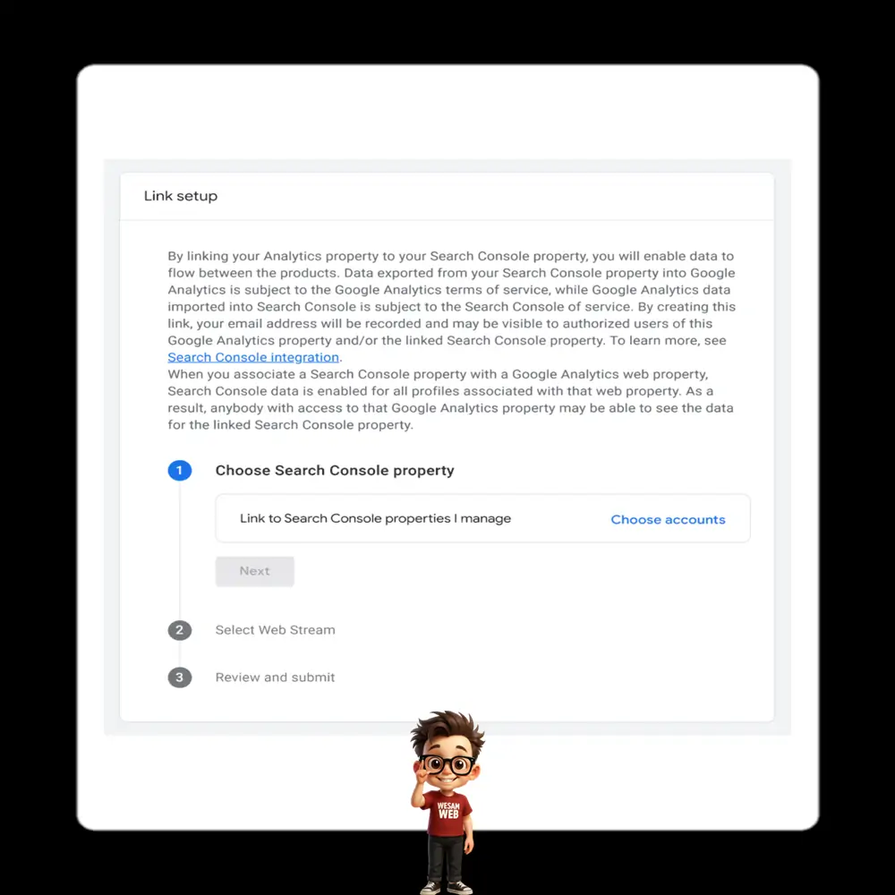 انقر على «Choose accounts» (اختيار الحسابات).
