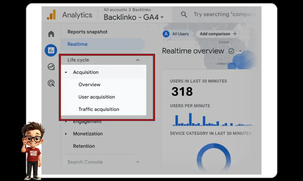 اكتساب المستخدمين (Acquisition)