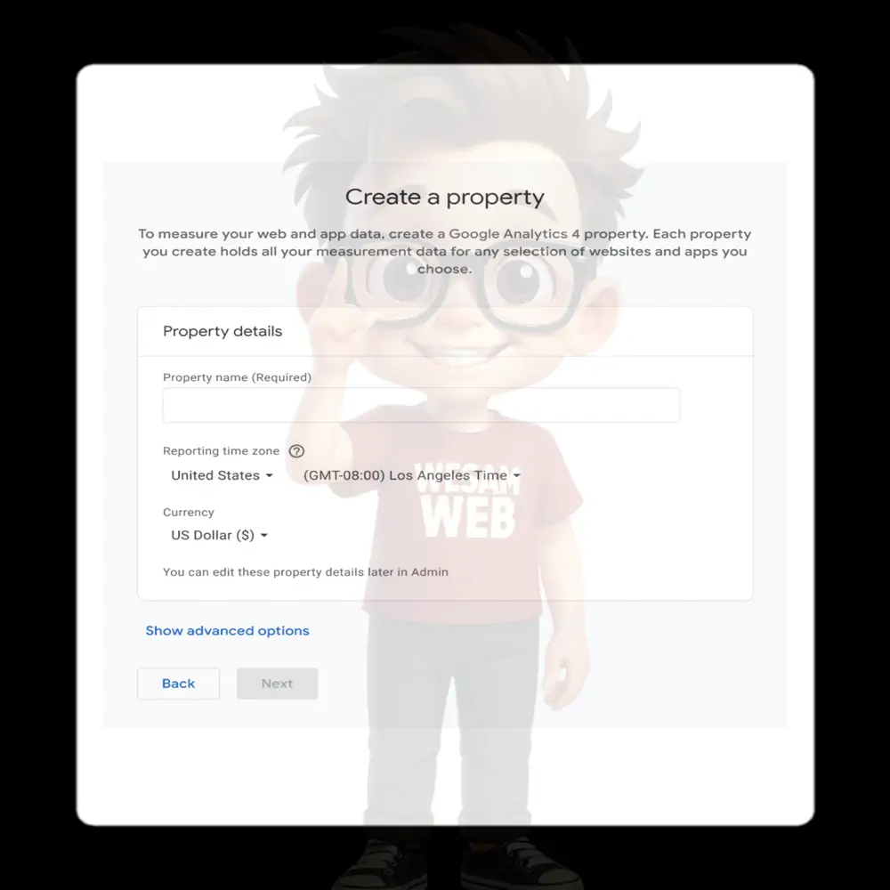 إعداد خاصيتك في Google Analytics 4
