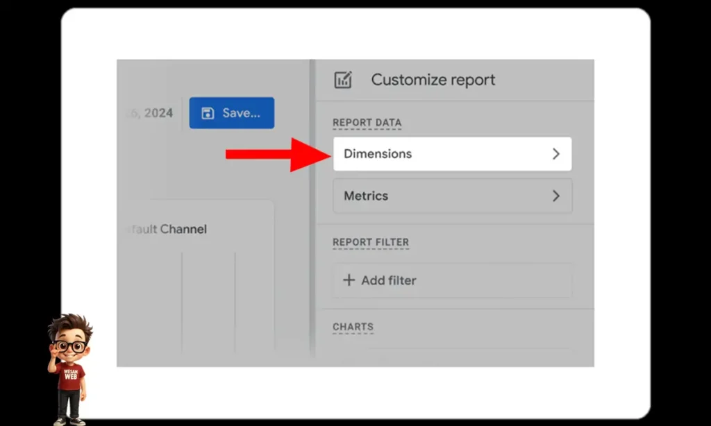 ختيار أبعاد مثل "مصدر الزيارات (Traffic Source)"، أو "القناة (Channel)"، أو "الحملة (Campaign) في Google Analytics 4