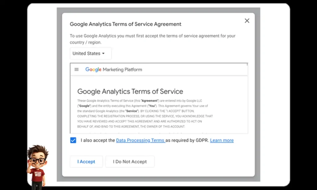 شروط وأحكام (GA4)