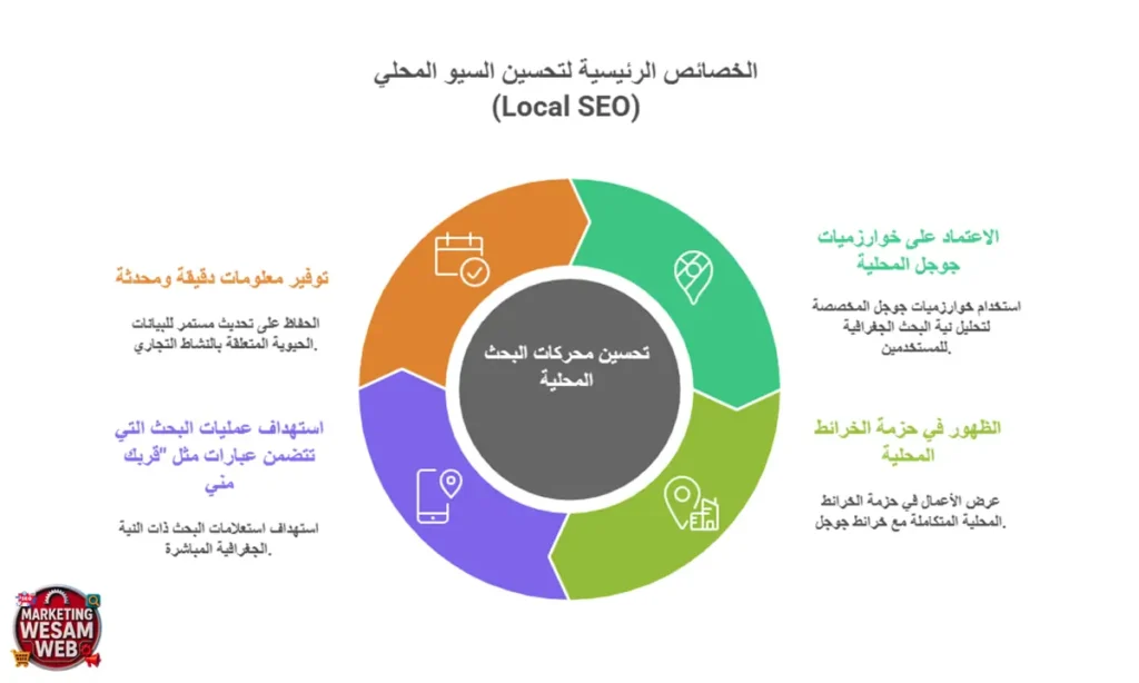 الخصائص الرئيسية لتحسين السيو المحلي (Local SEO)