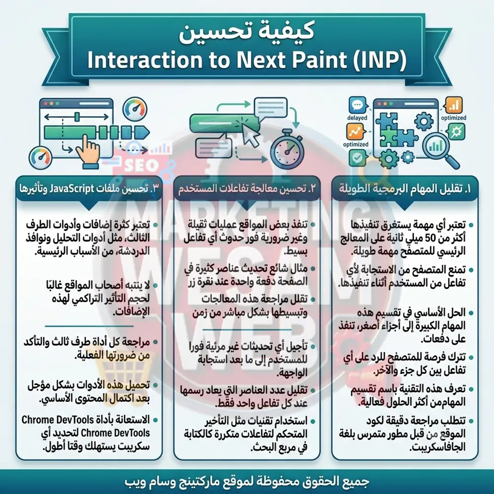 كيفية تحسين (INP) في Core Web Vitals