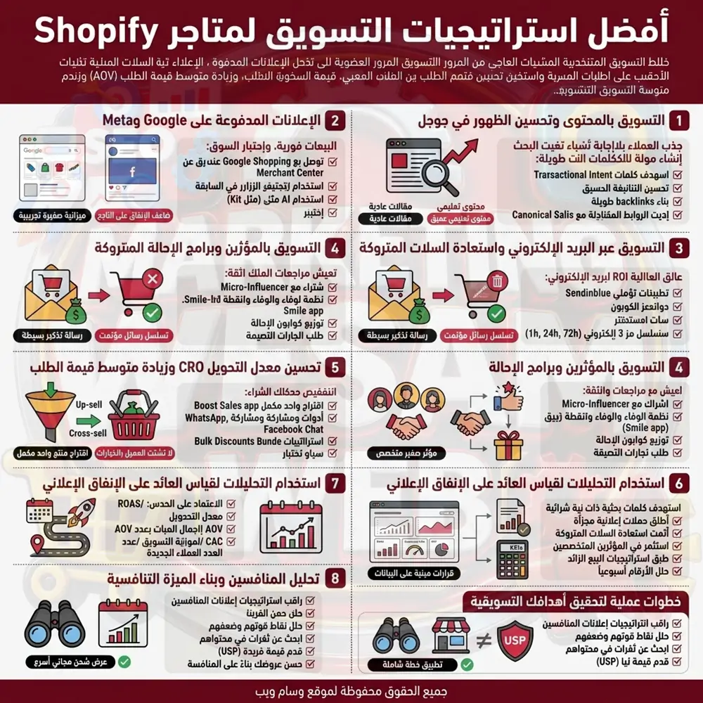 أفضل استراتيجيات التسويق لمتاجر شوبيفاي