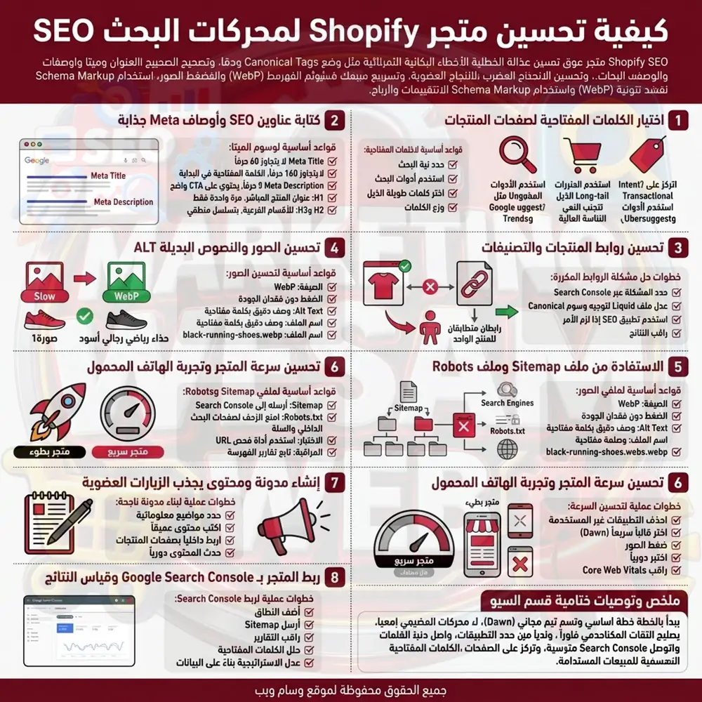 كيفية تحسين متجر Shopify لمحركات البحث SEO