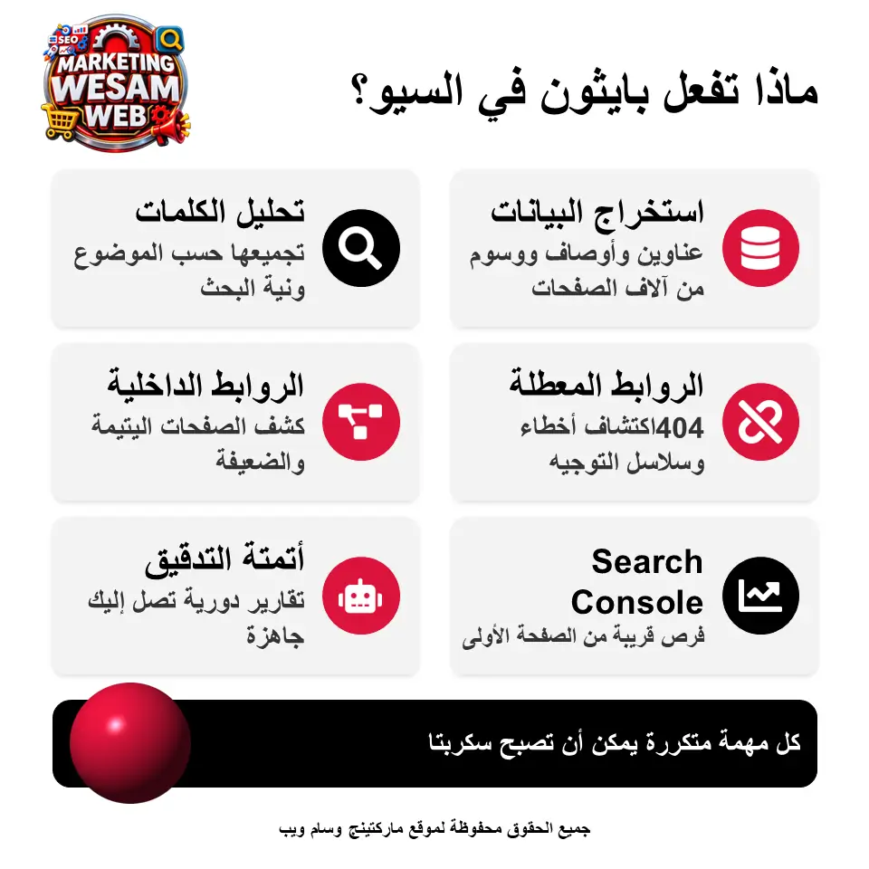 ماذا تفعل بايثون في السيو؟
